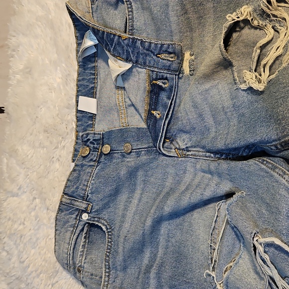 Distressed Blue Jeans Boyfriend Low‎ Waist Size 10  Nwt - Picture 10 of 10